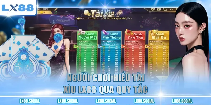 Người chơi hiểu tài xỉu LX88 qua quy tắc